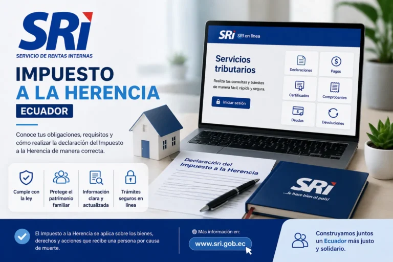Consulta información sobre bienes heredados, requisitos, declaración ante el SRI, plazos y obligaciones tributarias aplicables en Ecuador. Guía informativa actualizada para herederos y beneficiarios.